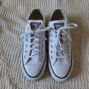 Chunky white converse